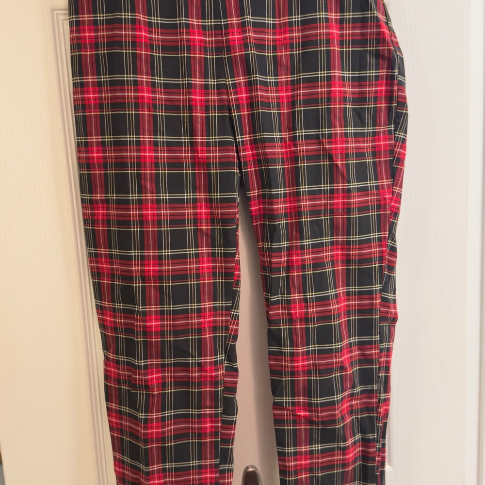 Red and Black Plaid Holiday Pants